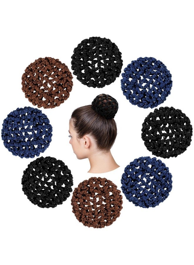 واي دريس 8 قطع من غطاء كعكة شعر الباليه للفتيات، شبكة شعر باليه مرئية S لتغطية الشعر، شبكة تغطية الشعر لكعكة النساء لفتيات الباليه (نمط بسيط) - Image 1