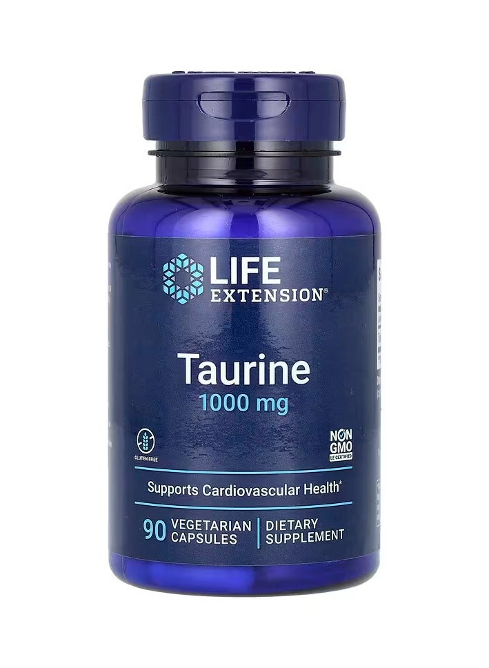 Life Extension Taurine 1000mg - 90 Vegetarian Capsules - Image 1