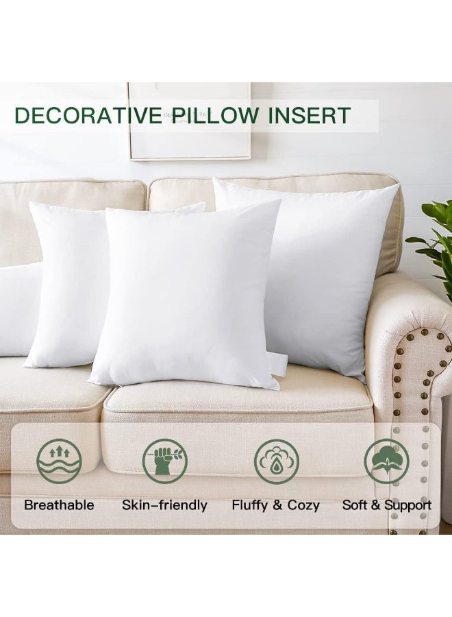 OTOSTAR Throw Pillow Insert  16 x 16 Square Cushion Inner Soft Fluffy Plump Stuffer Cushion Pad White Decorative Pillow Insert - Image 5