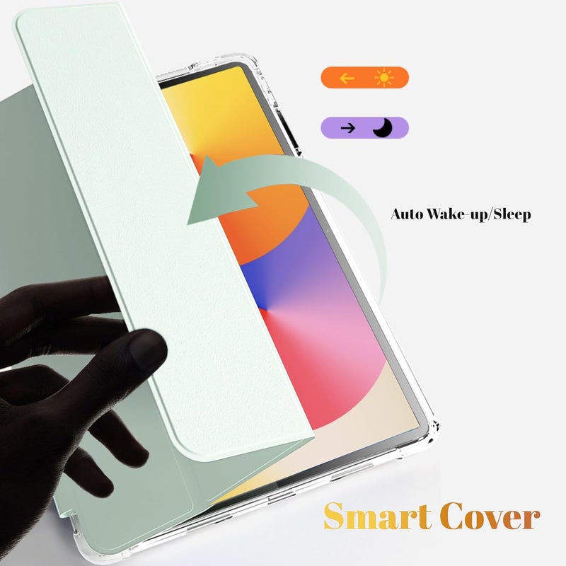 Vurtboly Cover Compatible with Huawei MatePad SE 11inch 2024 Case with Pencil Holder, Slim Lightweight TPU Shockproof Cover with Clear Back Silicone Shell Protective for Huawei MatePad SE 11" (Purple) - Image 3