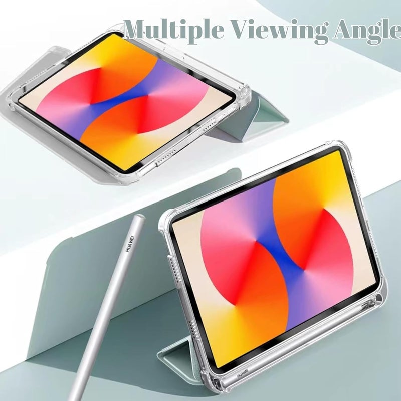 Vurtboly Cover Compatible with Huawei MatePad SE 11inch 2024 Case with Pencil Holder, Slim Lightweight TPU Shockproof Cover with Clear Back Silicone Shell Protective for Huawei MatePad SE 11" (Purple) - Image 2