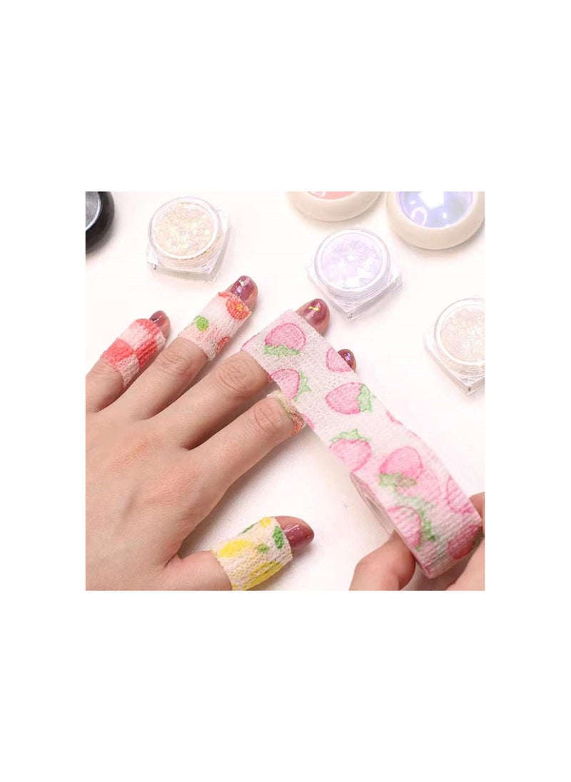 Generic - 5 Rolls Self Adhesive Bandage Wrap Tape Tattoo Grip Tape Adherent Vet Wrap Elastic Cohesive Bandage for Sports, Finger Wrist - Image 1
