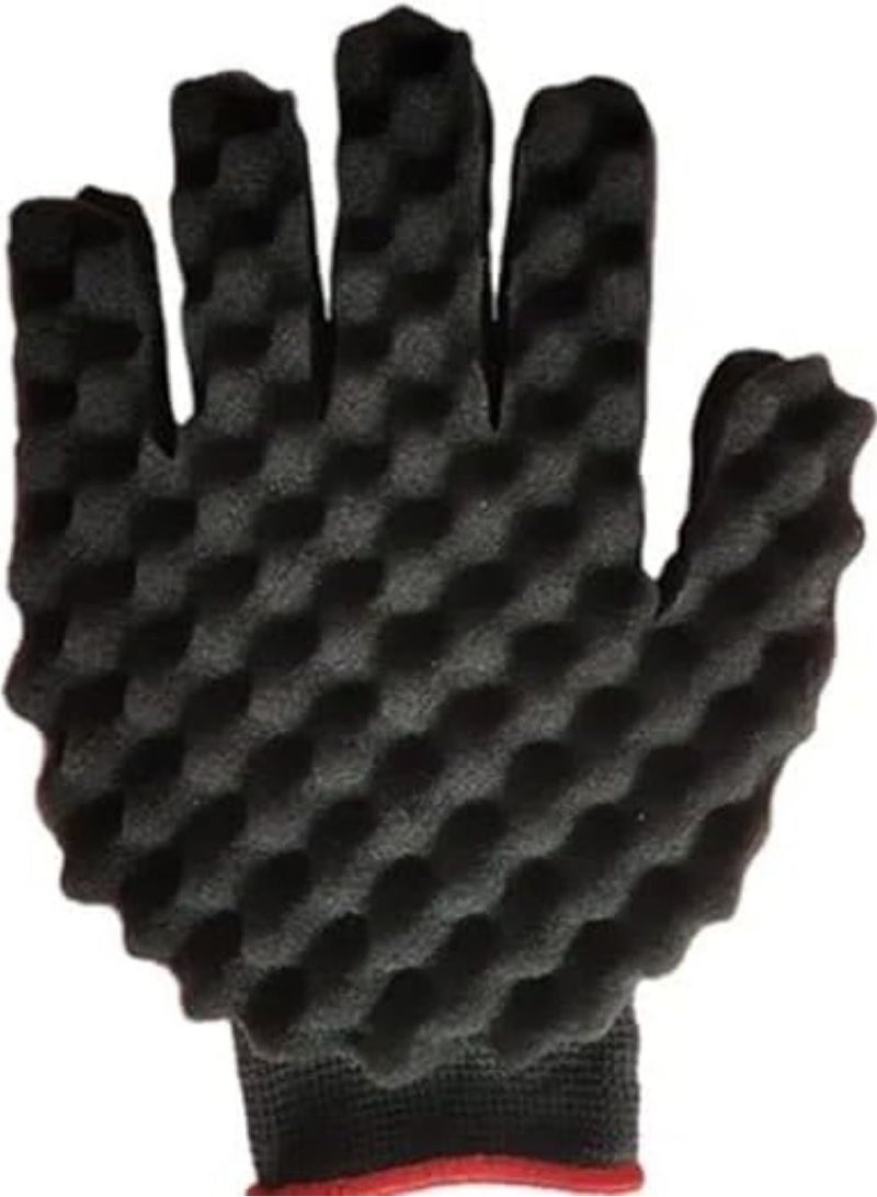 Magic Spiral Curls Foam Barber Gloves Multi Color
