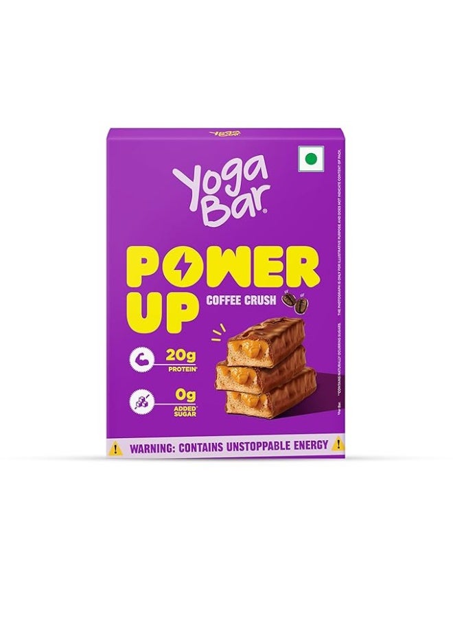 Yogabar Power Up 20G Protein Bar (10 Bars,Coffee Rush,No Added Sugar)|Least Net Carbs|Zero Added Sugar Protein Bars|High Protein Blend - Whey Protein Concentrate,Isolate,Peanuts & Soy - Image 3