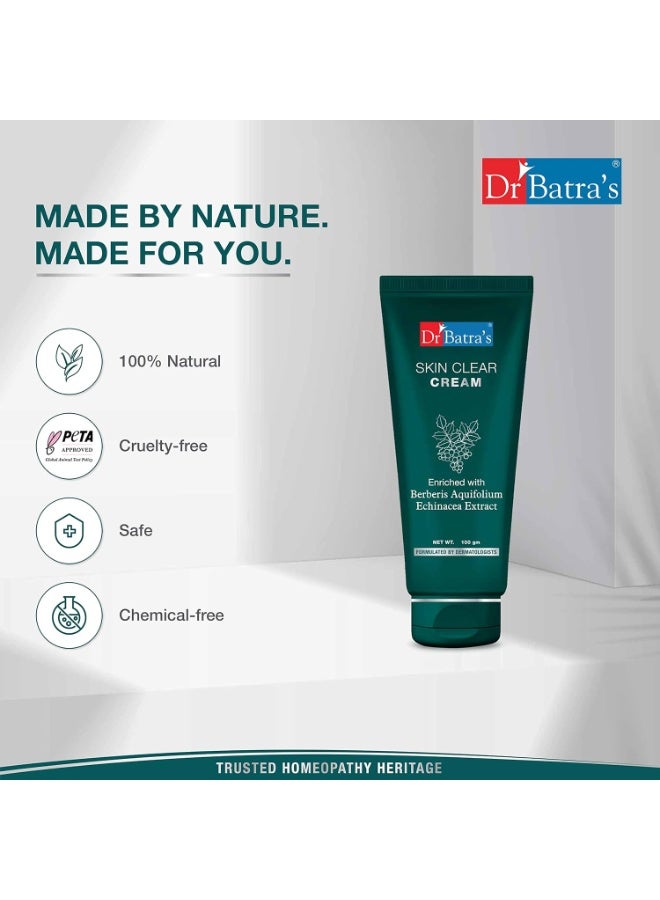دكتور باترا كريم "Skin Clear" من د. باترا، مُعزز بنباتي "Berberis Aquifolium" و"Echinacea"، مُصاغ بمكونات طبيعية، خالٍ من الـ SLS والبارابين، كريم لبشرة ناعمة ونضرة (100 غرام). - Image 4