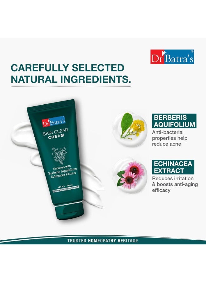 دكتور باترا كريم "Skin Clear" من د. باترا، مُعزز بنباتي "Berberis Aquifolium" و"Echinacea"، مُصاغ بمكونات طبيعية، خالٍ من الـ SLS والبارابين، كريم لبشرة ناعمة ونضرة (100 غرام). - Image 3