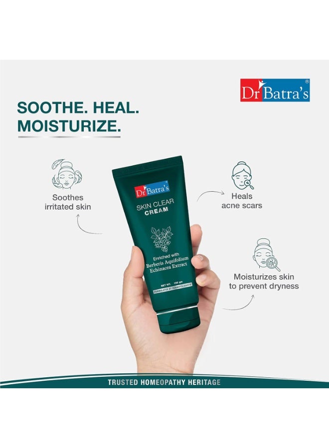 دكتور باترا كريم "Skin Clear" من د. باترا، مُعزز بنباتي "Berberis Aquifolium" و"Echinacea"، مُصاغ بمكونات طبيعية، خالٍ من الـ SLS والبارابين، كريم لبشرة ناعمة ونضرة (100 غرام). - Image 2