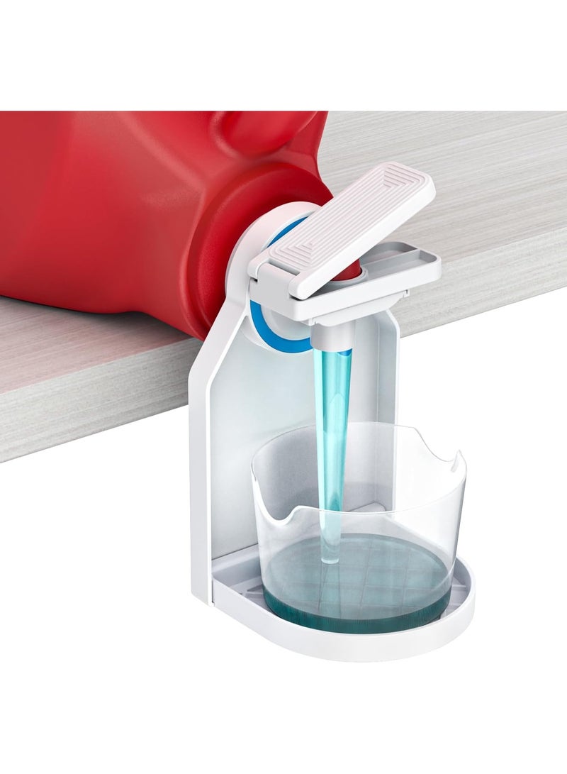 Laundry Detergent dispenser Cup Holder,Nozzle Upgraded Labor-Saving Switch Easily No More runny or Messy Laundry Detergent, Laundry Cup Holder and drip Tray room organization and storage - Image 1