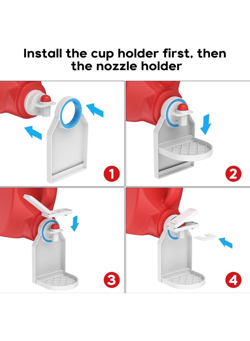 Laundry Detergent dispenser Cup Holder,Nozzle Upgraded Labor-Saving Switch Easily No More runny or Messy Laundry Detergent, Laundry Cup Holder and drip Tray room organization and storage - Image 2