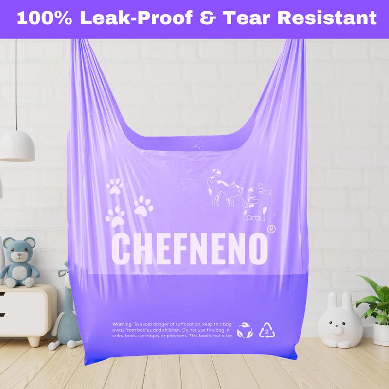 CHEFNENO Baby Diaper Bag Disposable (600 Count) Fresh Baby Powder Scented Easy Tie Handles Bulk Diaper Sacks Disposable Dog Poop Waste Bags Cat Litter Clump & Poop Bags Sanitary Pad Waste Bags (600 Bags) - Image 5