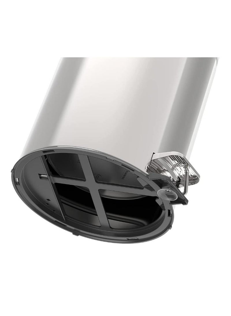 Golden - 8 Liter Stainless Steel Pedal Trash Bin with a Polished Finish and Removable Internal Bucket - Image 1