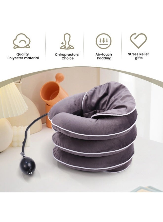 Bukela Cervical Neck Traction Device for Neck Pain Relief Inflatable Washable Neck Traction Pillow for Neck Decompression Neck Tension Relief - Image 3