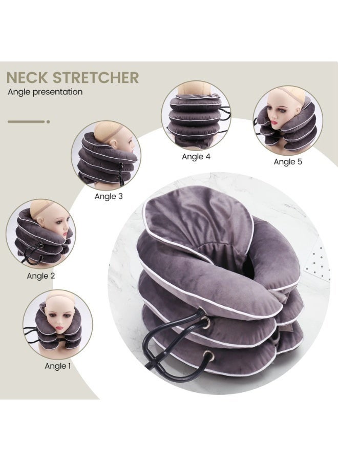 Bukela Cervical Neck Traction Device for Neck Pain Relief Inflatable Washable Neck Traction Pillow for Neck Decompression Neck Tension Relief - Image 2