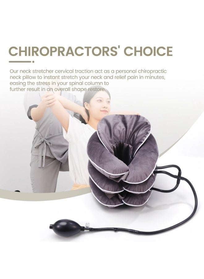 Bukela Cervical Neck Traction Device for Neck Pain Relief Inflatable Washable Neck Traction Pillow for Neck Decompression Neck Tension Relief - Image 4