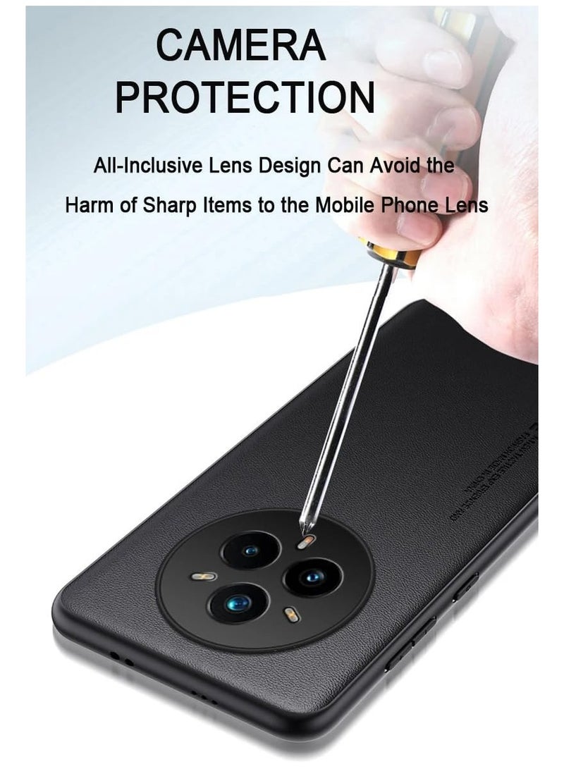 Case Compatible Realme 14 Pro Plus Case, Pure Leather Skin Friendly Case Matte Bumper Pad Soft-Edge Shockproof Case for Realme 14 Pro+ 5G - Image 2