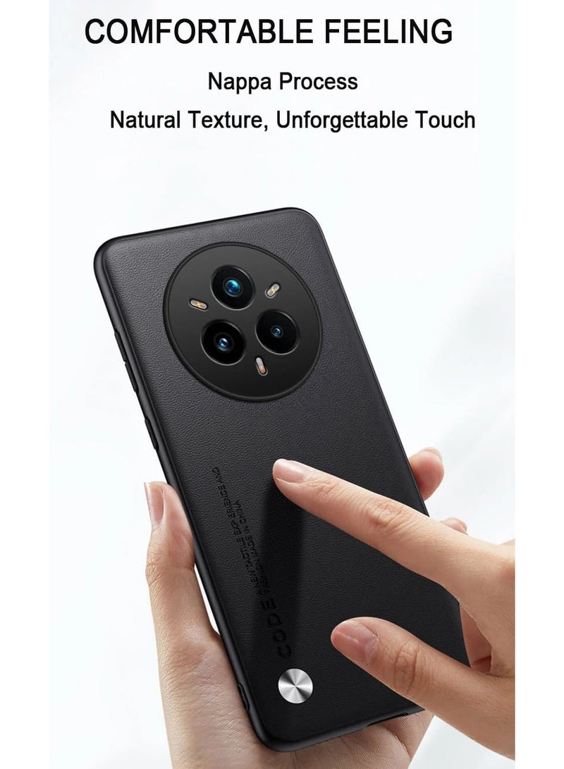 Case Compatible Realme 14 Pro Plus Case, Pure Leather Skin Friendly Case Matte Bumper Pad Soft-Edge Shockproof Case for Realme 14 Pro+ 5G - Image 3