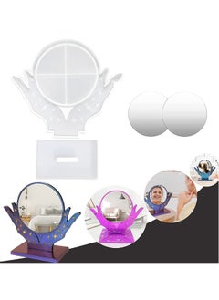 Generic Makeup Mirror, Silicone Mould, DIY Art Creation, Epoxy Resin, Photo Frame, MakeupMirror with 2Pcs Acrylic, Home Decoration Handmade Ornaments Crafts  - Image 1
