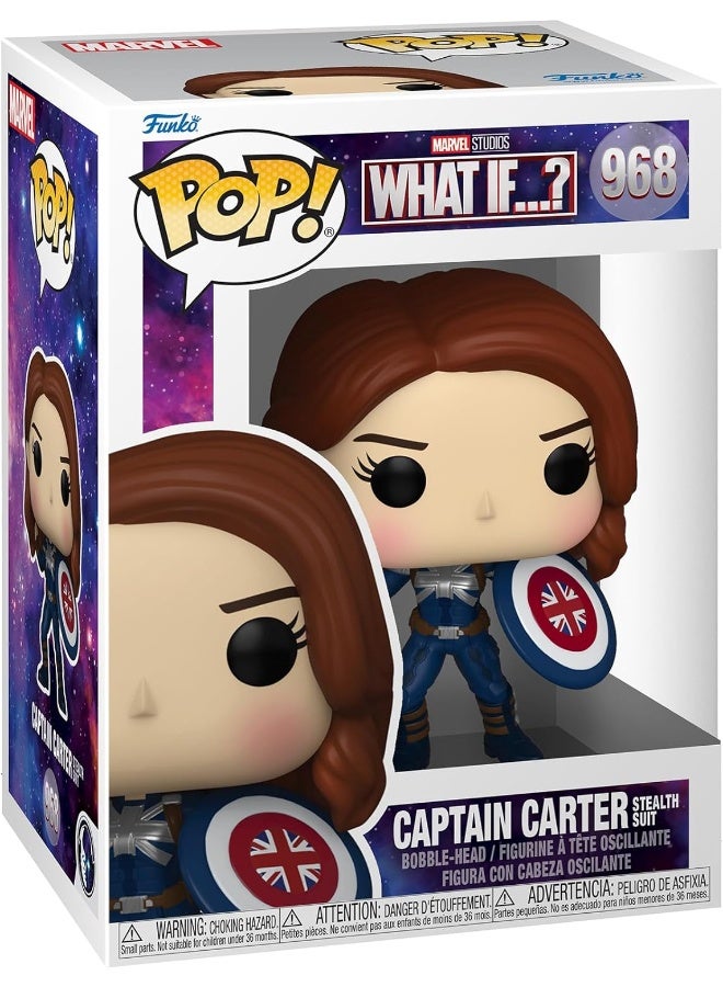 Funko Pop! Marvel - What If - Captain Carter - Marvel What If - Collectable Vinyl Figure - Gift Idea - Official Merchandise - Toys for Kids & Adults - TV Fans - Model Figure for Collectors - Image 1