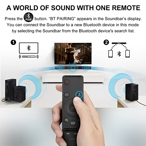 Angrox Soundbar Remote for Samsung Sound Bar Home Theater Audio Surround Sound Speaker System (AH59-02767A) - Image 5