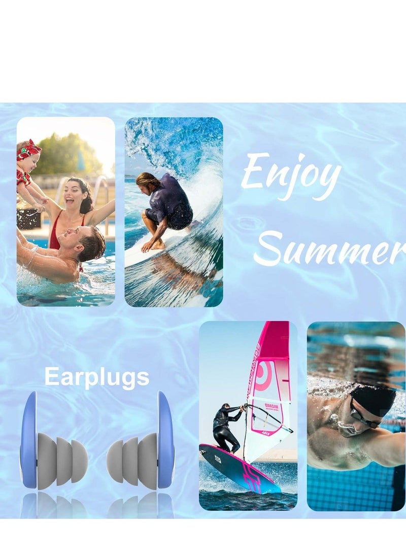 Generic Swimming Ear Plugs Waterproof Earplugs - 3 Pairs Silicone Reusable Swim Ear Plugs for Adult Kids, Water Sports Earplugs for Showering, Bathing, Surfing - Keep Ear Water Out. - Image 5