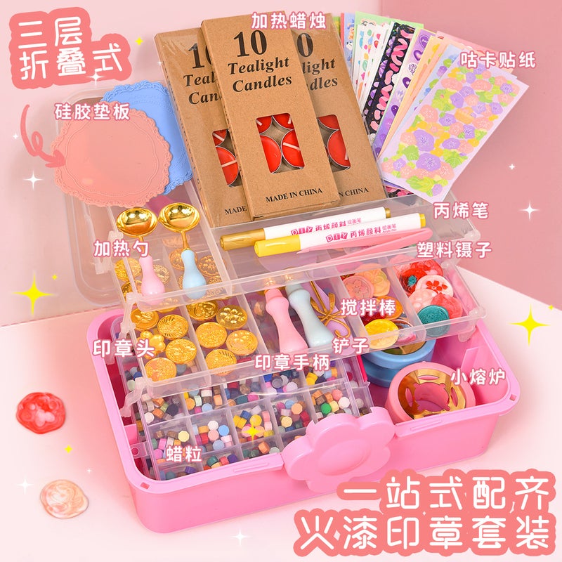 Full Set Goo Card Paint Seal Wax Seal Invitation Envelope Sealing Diy Birthday Gift Toy - Image 2