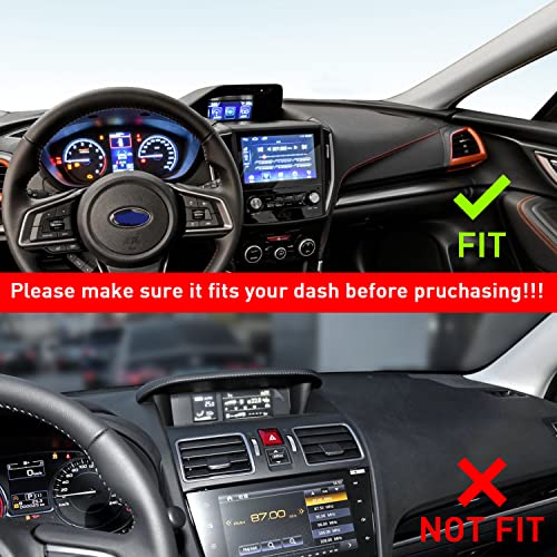 MOCHENT Dashboard Mats for Subaru Crosstrek Accessories 2023-2018, Forester 2019-2024, Impreza 2018-2023, Interior Non-Slip Dash Mat Pad Liner (Red) - Image 3