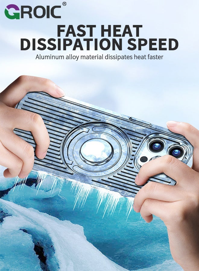 GROIC Kickstand Case for iPhone 15 Pro Max 6.7 Inch with Invisibility Magnetic Ring Holder Kickstand, Stand Shockproof Phone Compatible Magsafe - Image 5