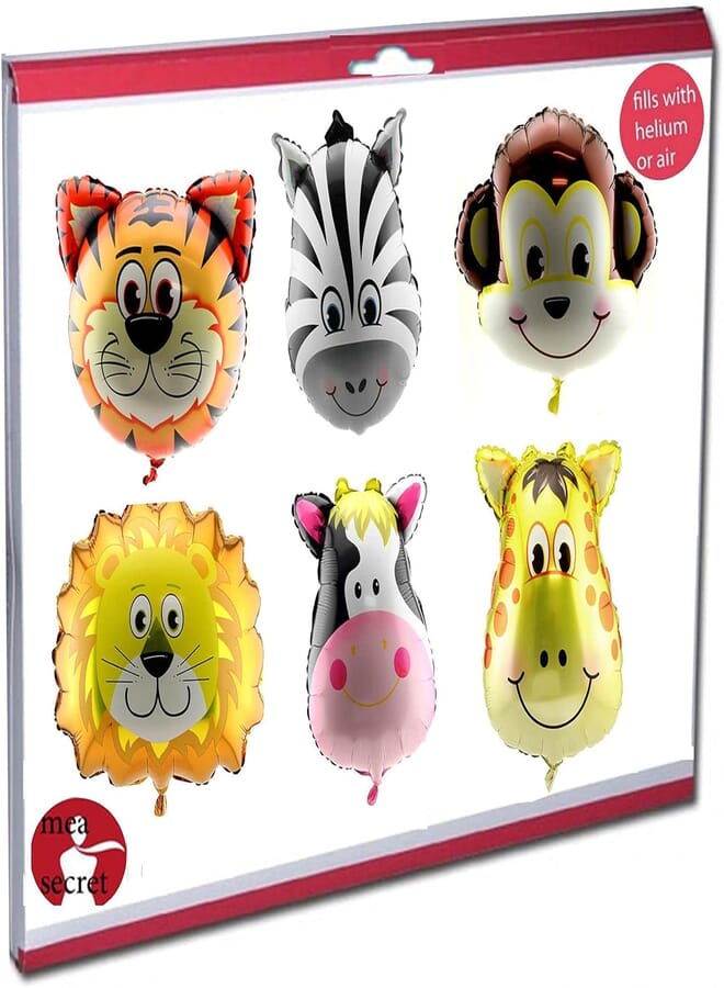 secret giant jungle animals balloon set of 6pcs