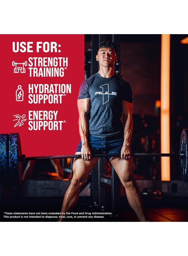 Rule1 Charged Creatine, Sour Candy Flavor, 30 Servings – 5g Multi-Creatine Blend with Natural Caffeine & Electrolytes for Energy, Strength & Hydration - Image 5