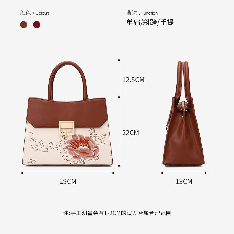 Light Luxury High-End Handbag Fashionable National Style Handmade Embroidered Bag Wedding Elegant Shoulder Bag For Women - Image 4