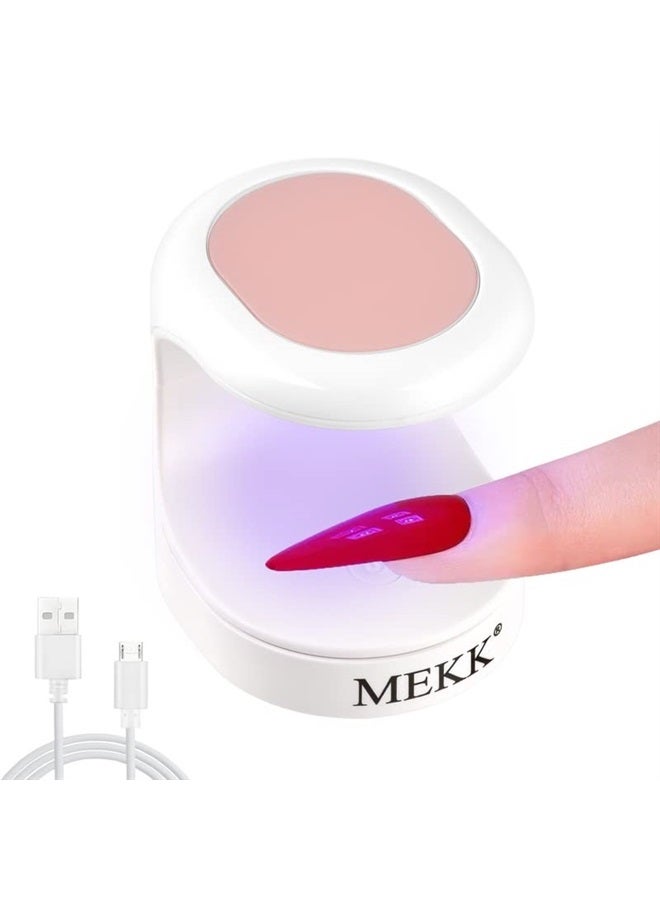 MEKK Mini UV Light for Gel Nails UV Light for Nails Innovative Nail Lamp 16W UV Nail Lamp Portable LED Nail Lamp Professional Nail Dryer for Nail Art Tools(Pink) - Image 1