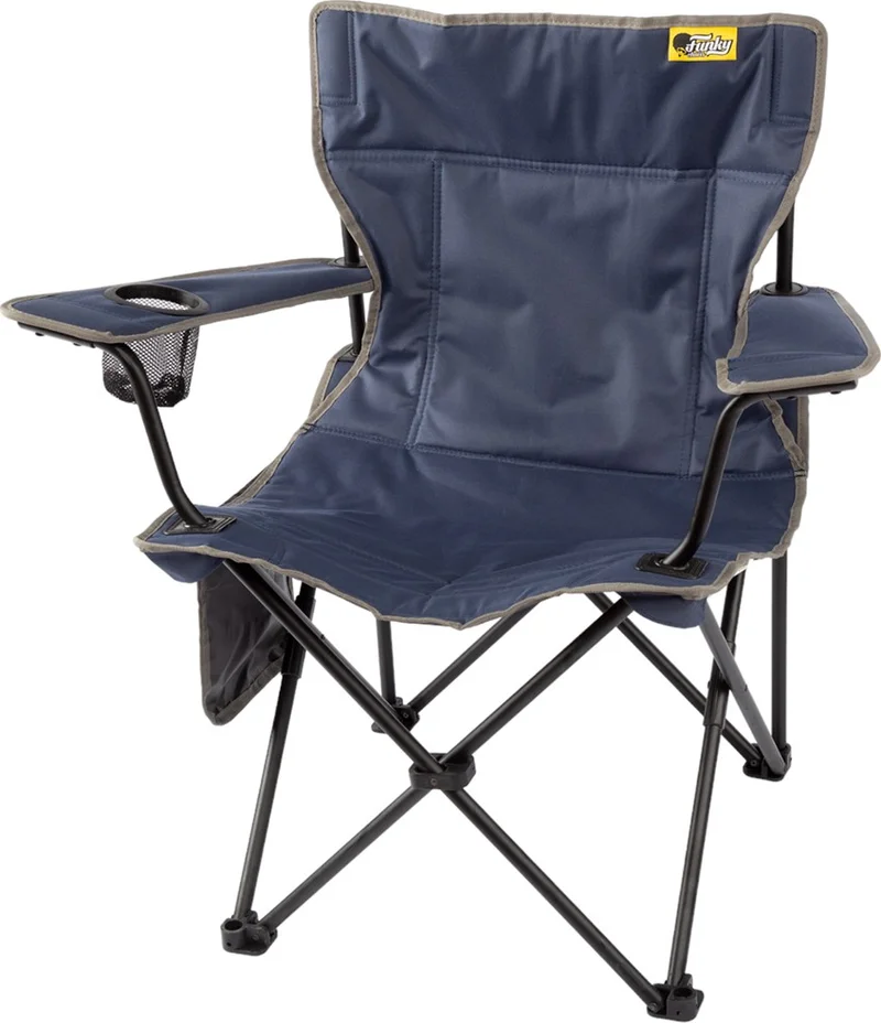 Funky Chairs V2 Navy Blue Luxury Camping Chair