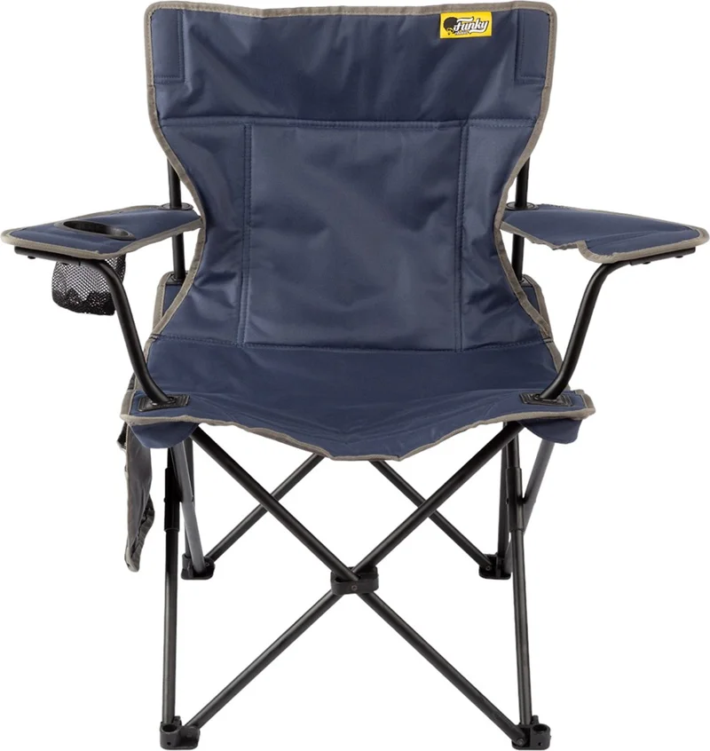 Funky Chairs V2 Navy Blue Luxury Camping Chair