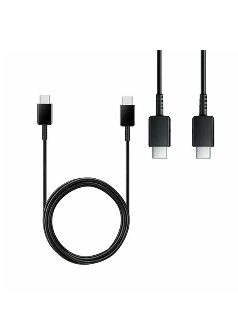 Generic - 1.8m Genuine OEM Type C to Type C Cable, Super Fast Charger & Sync USB-C to USB-C Cable For Samsung Galaxy S24 Ultra/S24/S24 Plus/S23/S22/S21/Z Fold 6/5/4/3/Z Flip 6/5/4/3, Black - Image 1