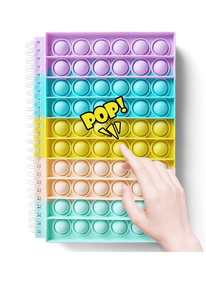 ISank Spiral Notebook Push Pop Bubble Fidget Sensory Toys  - Image 1