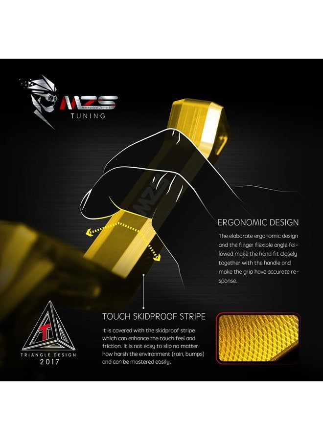 MZS Short Levers CNC Brake Clutch Adjustment Compatible with GROM MSX125 JC61 MLHJC618 2014 2015 2016 2017 2018 2019 Gold - Image 5