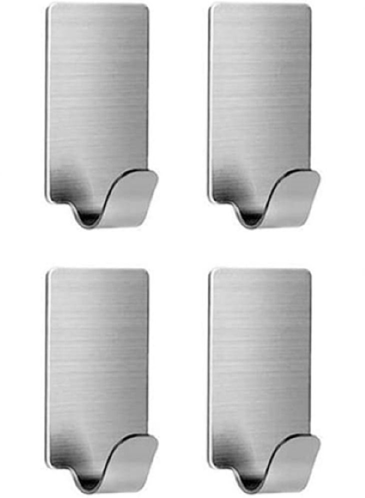 Adhesive Hooks Heavy Duty Wall Hangers Hooks Waterproof Stainless Steel Towel Hanger Holder Stick on Hooks for Hanging Kitchen Bathroom Home-20Packs  - Image 1