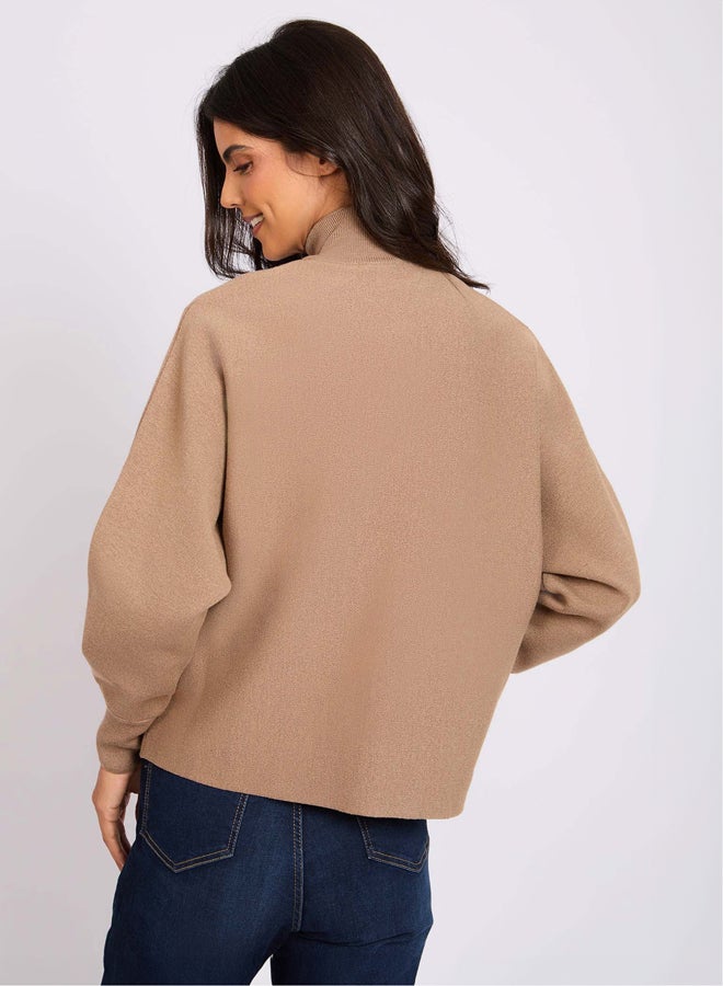 DALYDRESS Women Regular Fit Pullover - Brown - Image 3