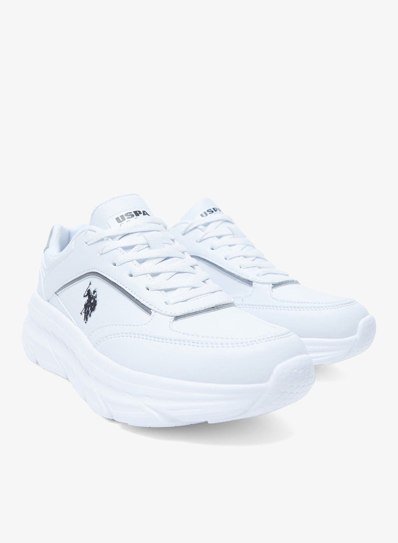 U.S. Polo Assn. Women's White Low-Top Sneakers - Lightweight Shoes Lace-Up Design, Comfortable for Everyday Outfits - Image 5