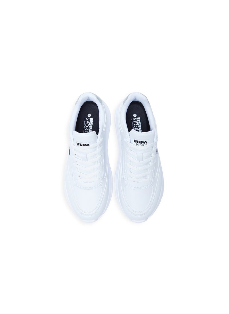 U.S. Polo Assn. Women's White Low-Top Sneakers - Lightweight Lace-Up Design, Comfortable for Everyday Outfits  - Image 3