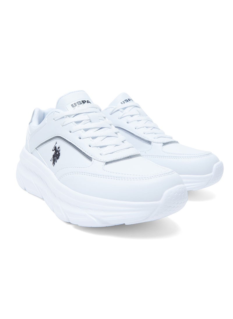 U.S. Polo Assn. Women's White Low-Top Sneakers - Lightweight Lace-Up Design, Comfortable for Everyday Outfits  - Image 5