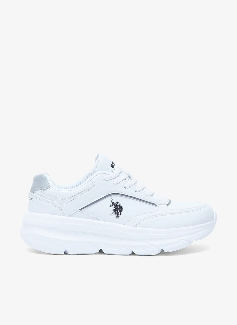 Women's White Low-Top Sneakers - Lightweight Shoes Lace-Up Design, Comfortable for Everyday Outfits