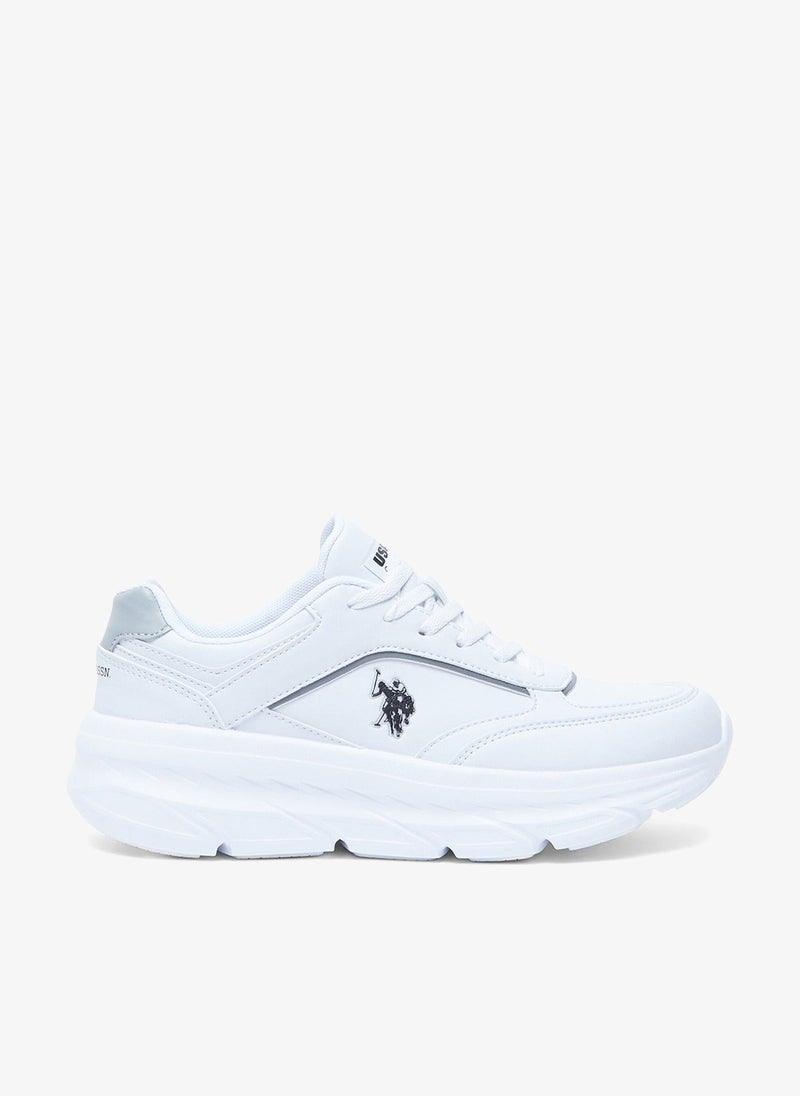 U.S. Polo Assn. Women's White Low-Top Sneakers - Lightweight Shoes Lace-Up Design, Comfortable for Everyday Outfits - Image 1