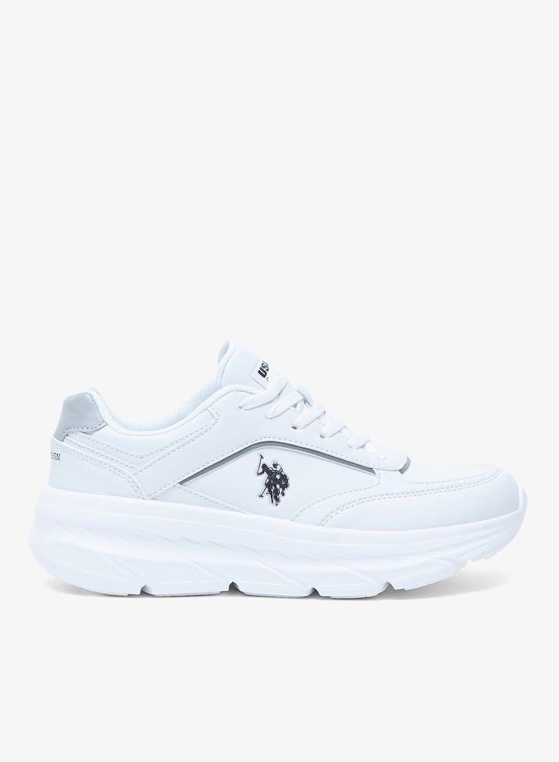 U.S. Polo Assn. Women's White Low-Top Sneakers - Lightweight Shoes Lace-Up Design, Comfortable for Everyday Outfits - Image 2