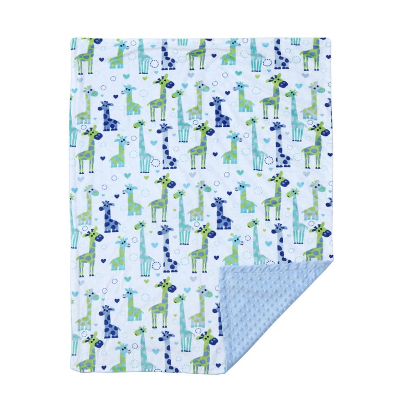 CREVENT Minky Baby Blanket for Boys, Soft Plush Receiving for Newborns - Giraffe 30x40 Inches - Image 5