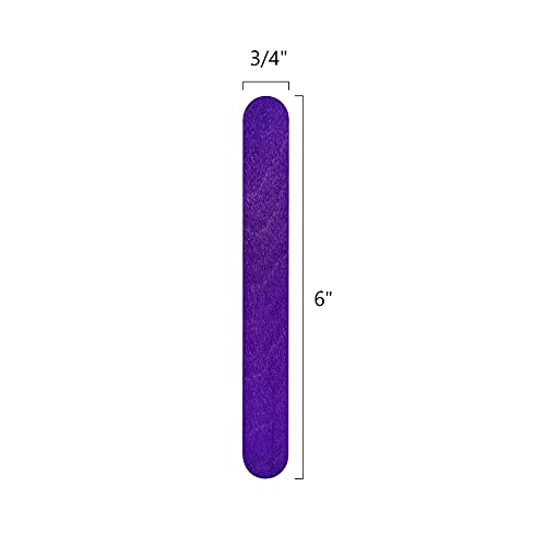 KTOJOY 6” 100 Pcs Colored Jumbo Wooden Craft Sticks Wooden Popsicle Colored Craft Sticks Stick 3/4”Wide Treat Sticks Ice Pop Sticks for DIY Crafts，Home Art Projects, Classroom Art Supplies - Image 5