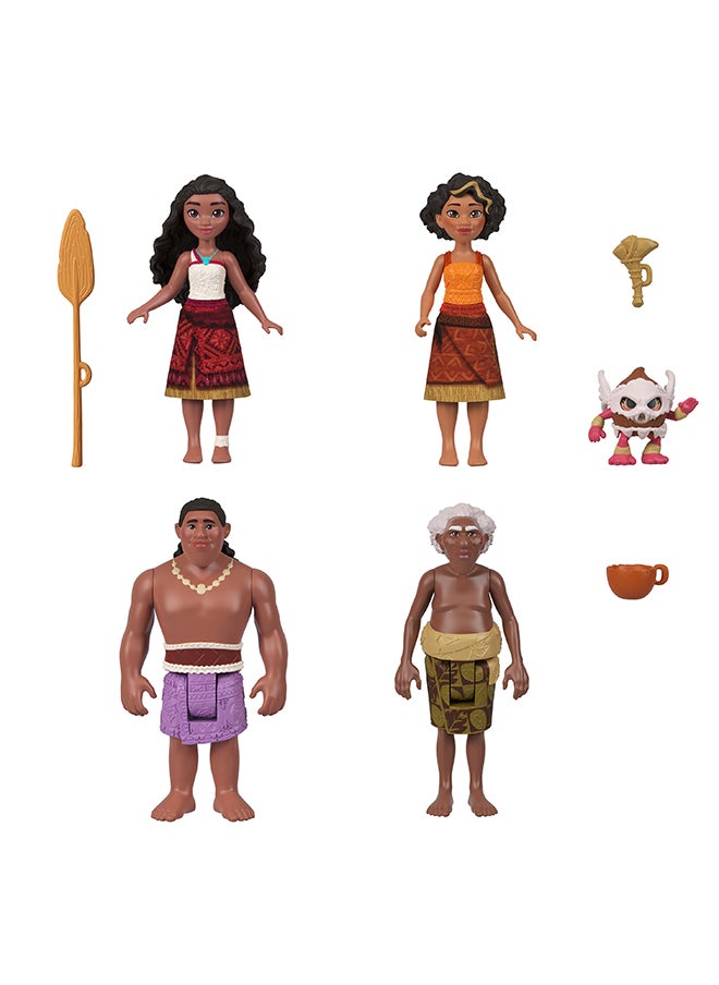 Disney Moana 2 Toys, Moana’s Canoe Crew Playset with 5 Small Dolls in Signature Outfits & 3 Accessories, Inspired by the Movie  - Image 4