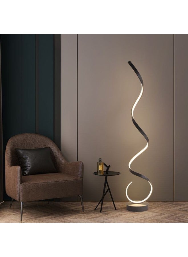 Generic Floor Lamp Living Room Advanced Sense Led Bedroom Vertical Table Lamp Ins Style Light Luxury Bedside Piano Lamp Reading Lamp-Colour:Single Color Warm White Light (contact Customer Service If You Need Warm Light)-30w-black Model - Image 3