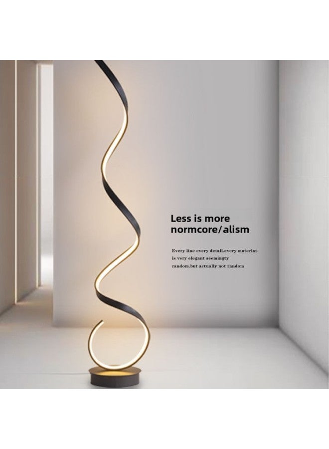 Generic Floor Lamp Living Room Advanced Sense Led Bedroom Vertical Table Lamp Ins Style Light Luxury Bedside Piano Lamp Reading Lamp-Colour:Single Color Warm White Light (contact Customer Service If You Need Warm Light)-30w-black Model - Image 2