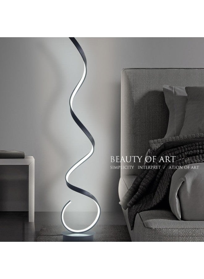 Generic Floor Lamp Living Room Advanced Sense Led Bedroom Vertical Table Lamp Ins Style Light Luxury Bedside Piano Lamp Reading Lamp-Colour:Single Color Warm White Light (contact Customer Service If You Need Warm Light)-30w-black Model - Image 4